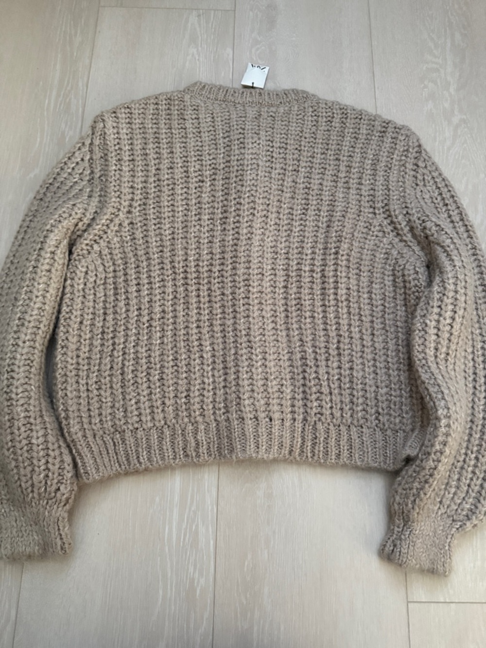 Zara Chunky Taupe Knit Cardigan - Picture 8 of 9